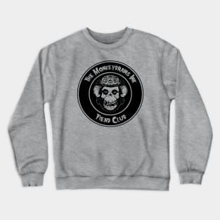 Monkey Brains INK Fiend Club Button Parody on light colors! Crewneck Sweatshirt